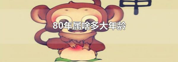 80年属啥多大年龄