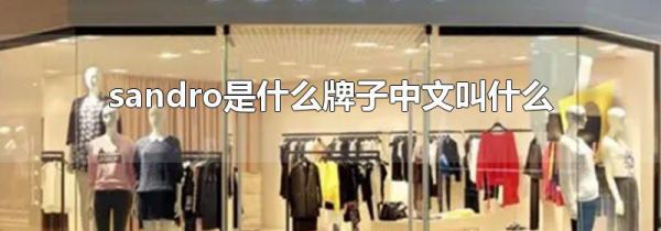 sandro是什么牌子中文叫什么