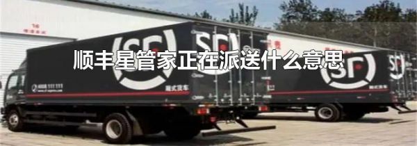 顺丰星管家正在派送什么意思