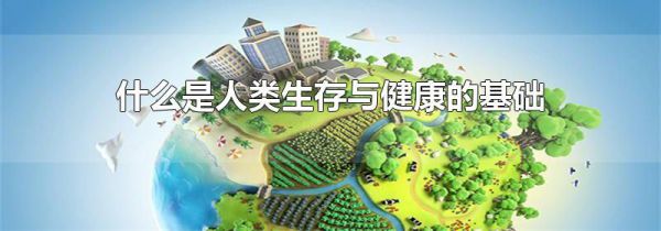 什么是人类生存与健康的基础