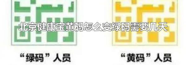 北京健康宝黄码怎么变绿码需要几天