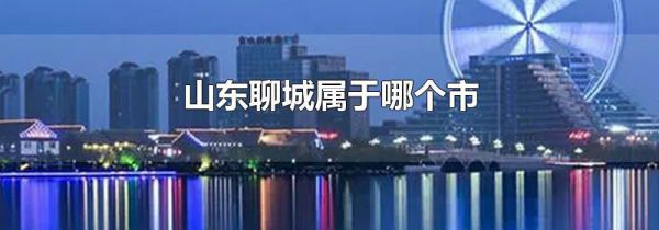 山东聊城属于哪个市