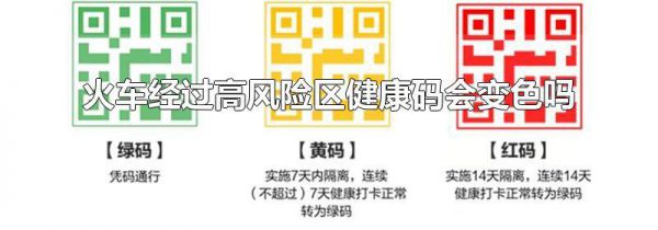 火车经过高风险区健康码会变色吗