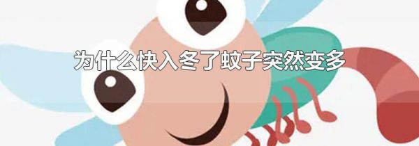 为什么快入冬了蚊子突然变多