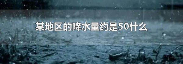 某地区的降水量约是50什么