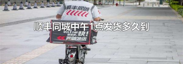 顺丰同城中午1点发货多久到