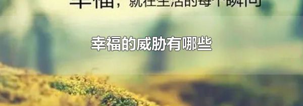 幸福的威胁有哪些