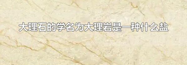 大理石的学名为大理岩是一种什么盐