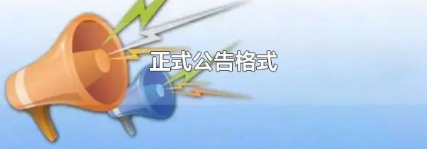 正式公告格式