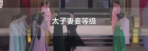 太子妻妾等级