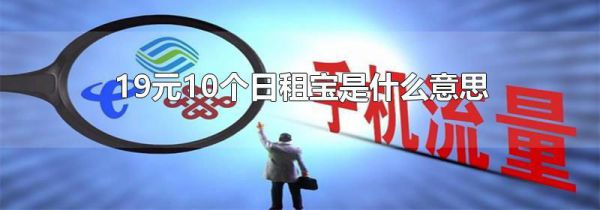 19元10个日租宝是什么意思