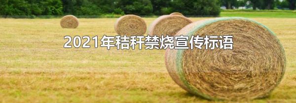 2021年秸秆禁烧宣传标语