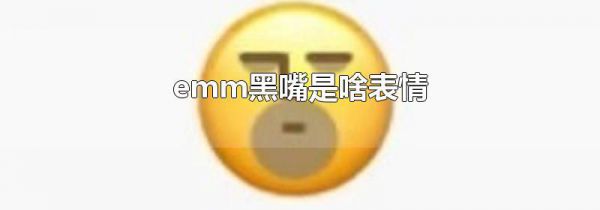 emm黑嘴是啥表情