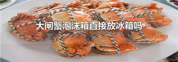 大闸蟹泡沫箱直接放冰箱吗