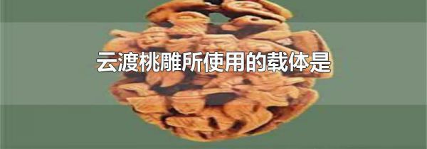 云渡桃雕所使用的载体是