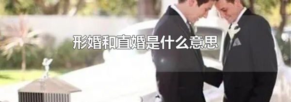 形婚和直婚是什么意思
