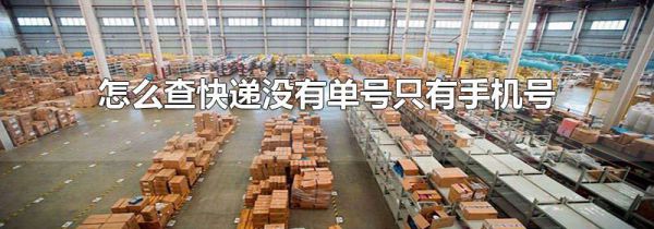 怎么查快递没有单号只有手机号