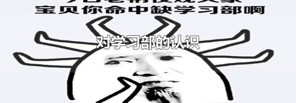 对学习部的认识