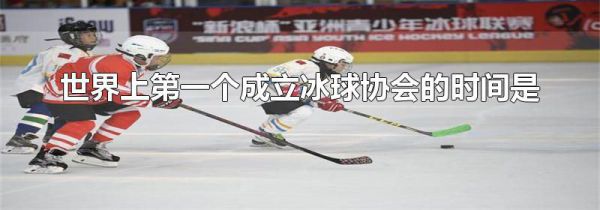 世界上第一个成立冰球协会的时间是