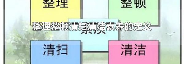 整理整顿清扫清洁素养的定义