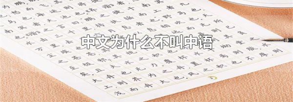 中文为什么不叫中语