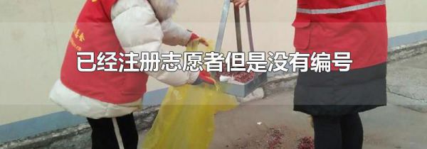 已经注册志愿者但是没有编号
