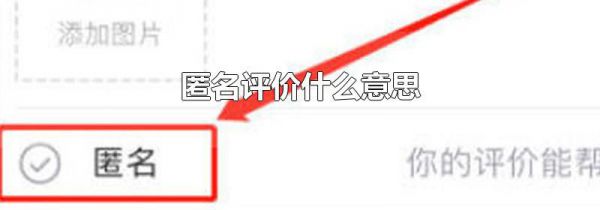 匿名评价什么意思