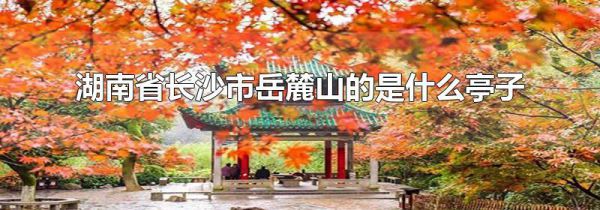 湖南省长沙市岳麓山的是什么亭子