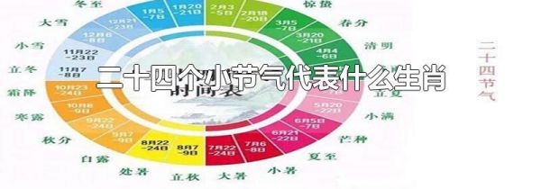 二十四个小节气代表什么生肖