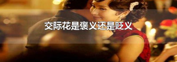 交际花是褒义还是贬义
