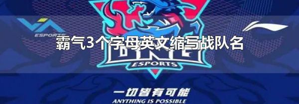 霸气3个字母英文缩写战队名
