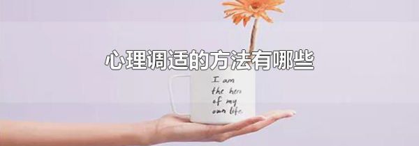 心理调适的方法有哪些
