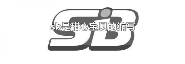 sb是甜心宝贝的缩写
