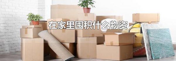 在家里囤积什么物资