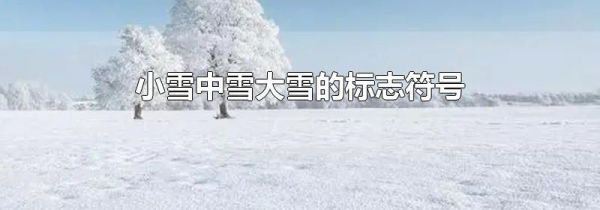 小雪中雪大雪的标志符号