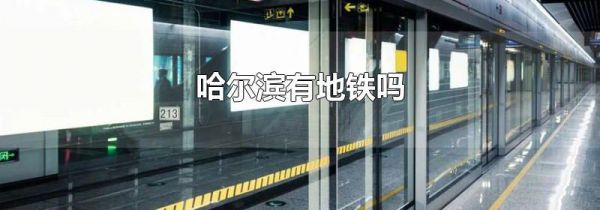 哈尔滨有地铁吗
