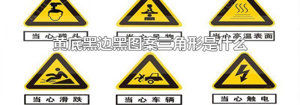 黄底黑边黑图案三角形是什么标志