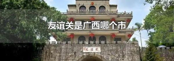 友谊关是广西哪个市