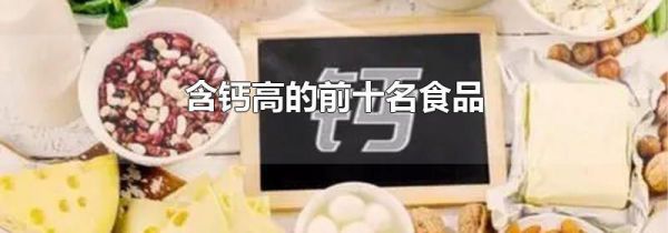 含钙高的前十名食品