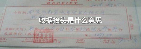 收据抬头是什么意思