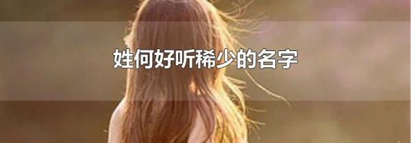 姓何好听稀少的名字