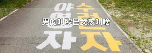 男的叫欧巴女孩叫啥