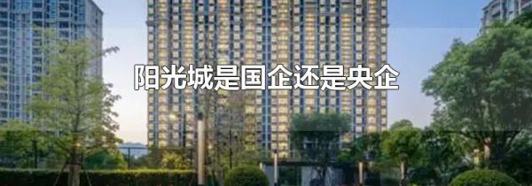 阳光城是国企还是央企