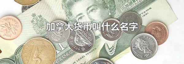 加拿大货币叫什么名字