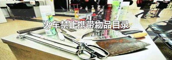 火车禁止携带物品目录