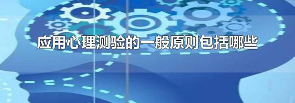 应用心理测验的一般原则包括哪些