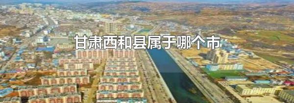 甘肃西和县属于哪个市