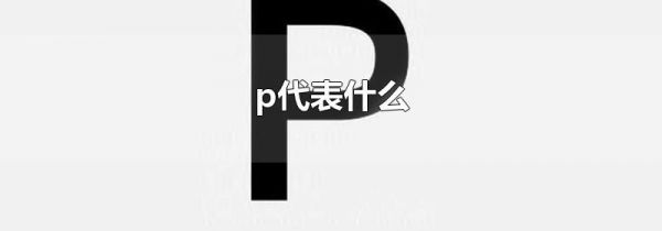 p代表什么
