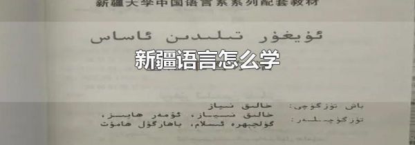 新疆语言怎么学