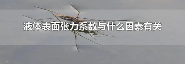 液体表面张力系数与什么因素有关